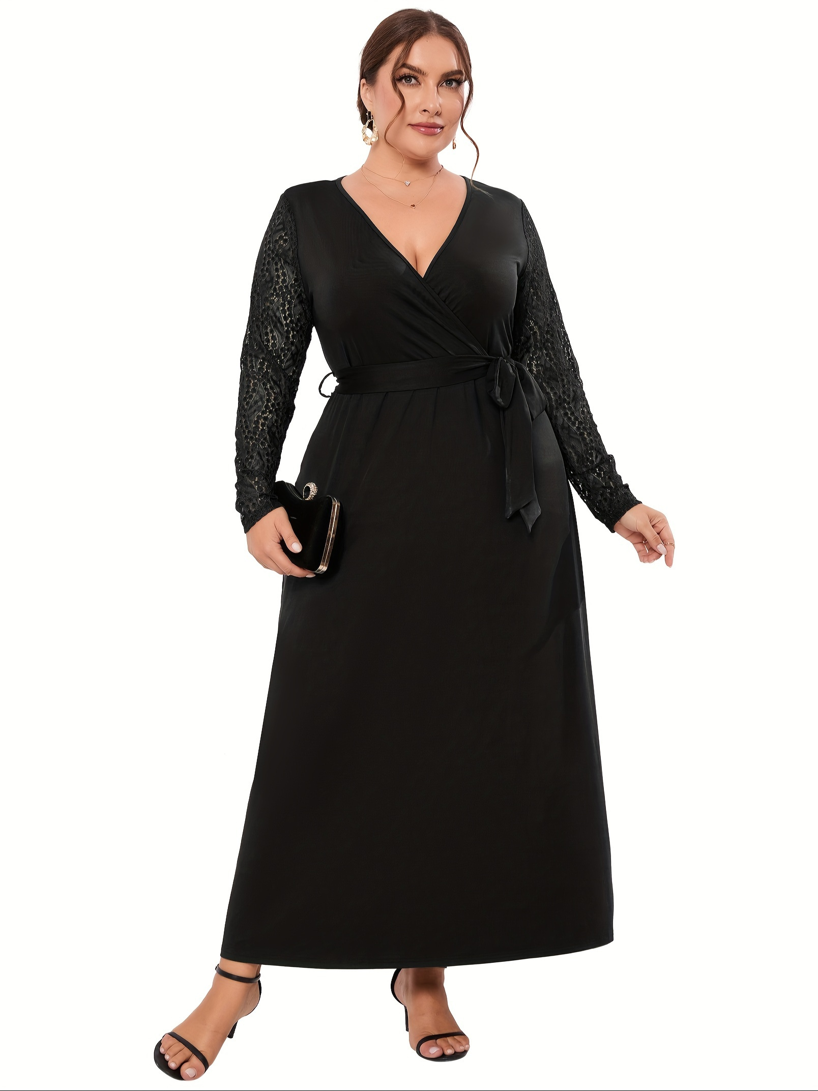 women's dress coat black Black Wool Midi Coat - Vintage Double-Breasted Fitted Waist C1302