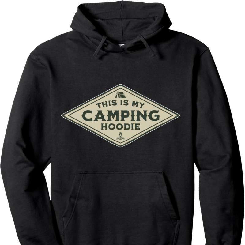 

Campfire Hoodie Campers Camping Pullover Hoodie, Crew Neck Sweatshirt, , Breathable, Casual Hooded Sweatshirt, , Casual