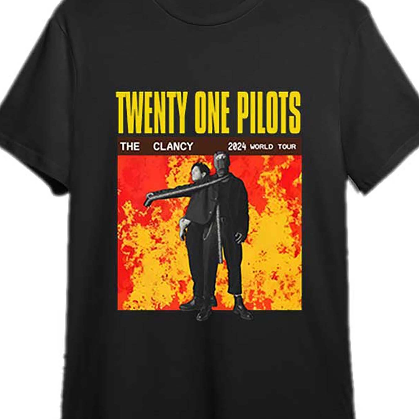 

Pilots 2024-2025 World Concert, Double-sided With Date, Men's And Women's Universal T-shirt 338176 Fun, Men's, Short-sleeved, Graphic T-shirt Series, Black Pr