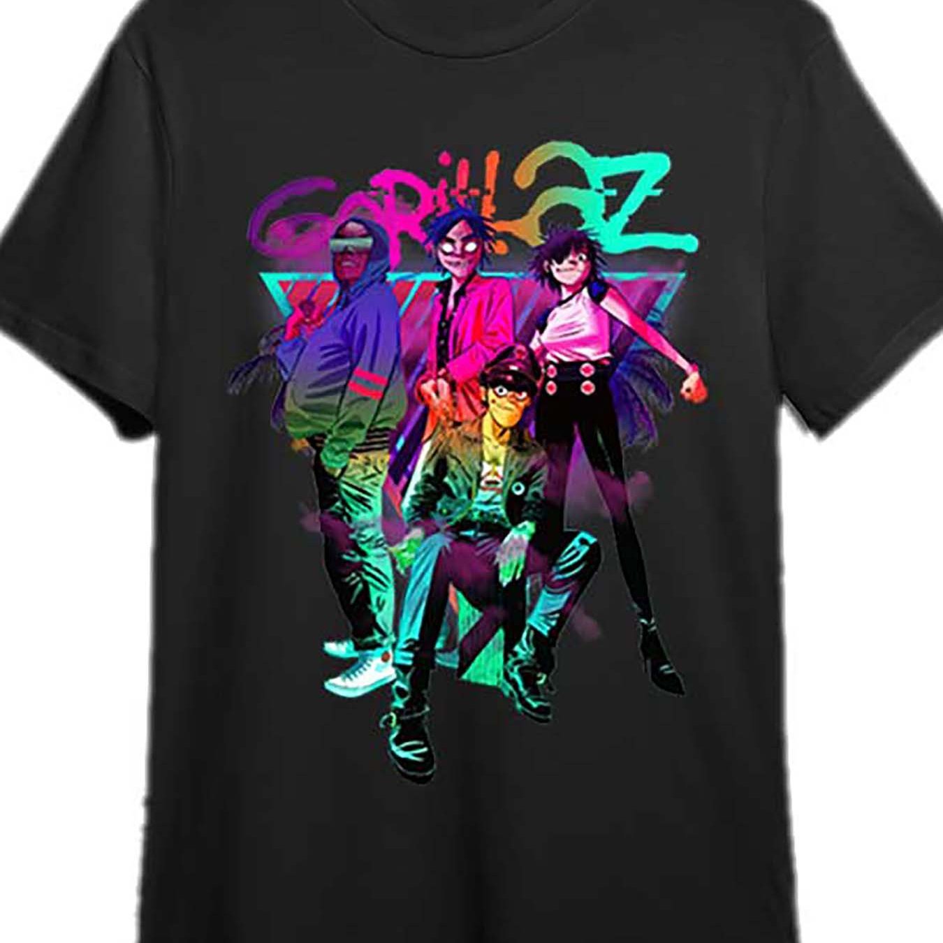 

Gorillaz Punkretro-gorilla Band-t-shirt 340161 Funny Men's Short Sleeve Printed T-shirt Series, Black Pr