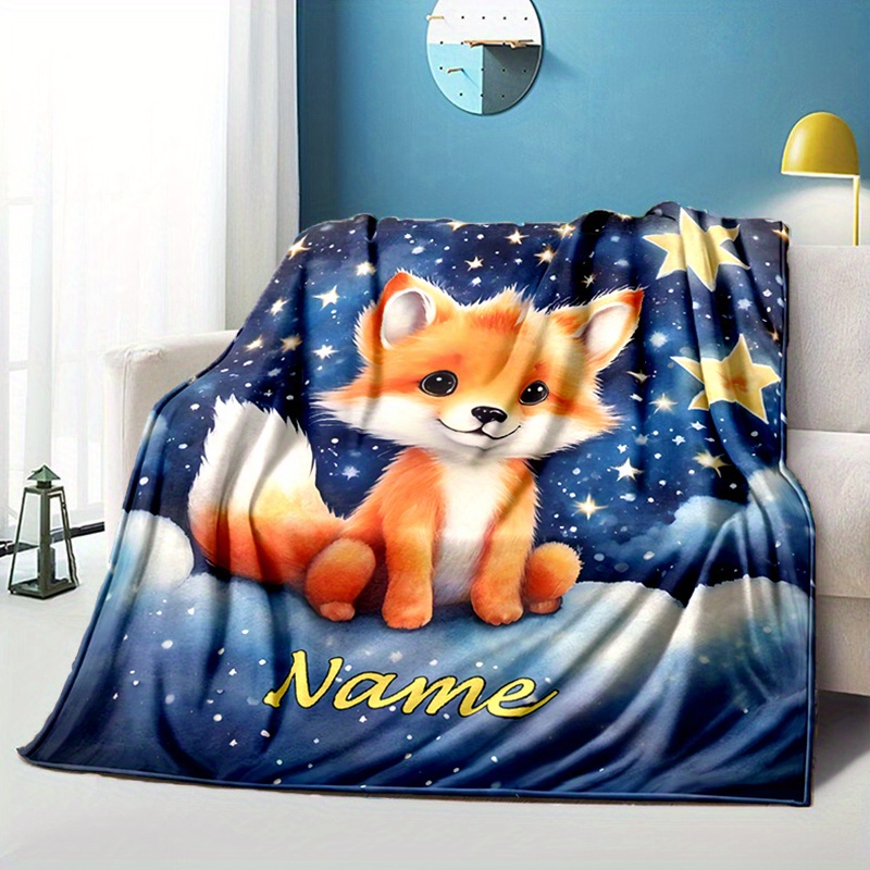 

Personalized Flannel Blanket - , & Name - For Bed, Sofa, , And