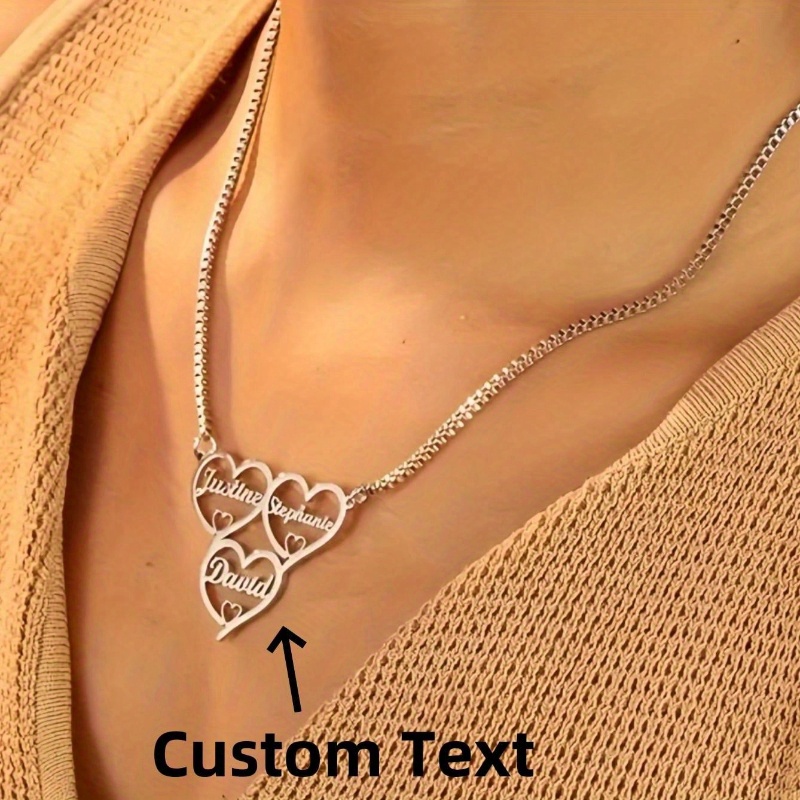 

Personalized Necklace English Pendant - Steel & , For Women