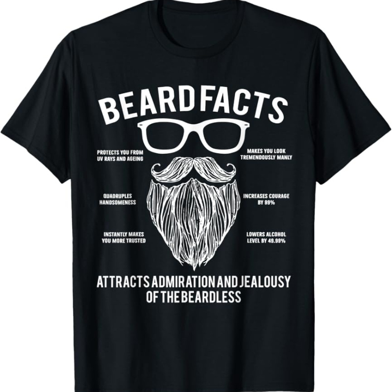 

Funny Beard Facts For Beard Lovers T-shirt