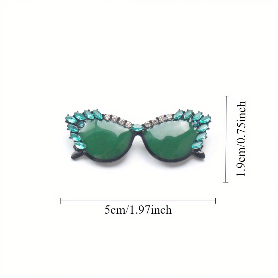 chic colorful glasses enamel pin cute   brooch for coats jackets perfect gift for men and women details 4