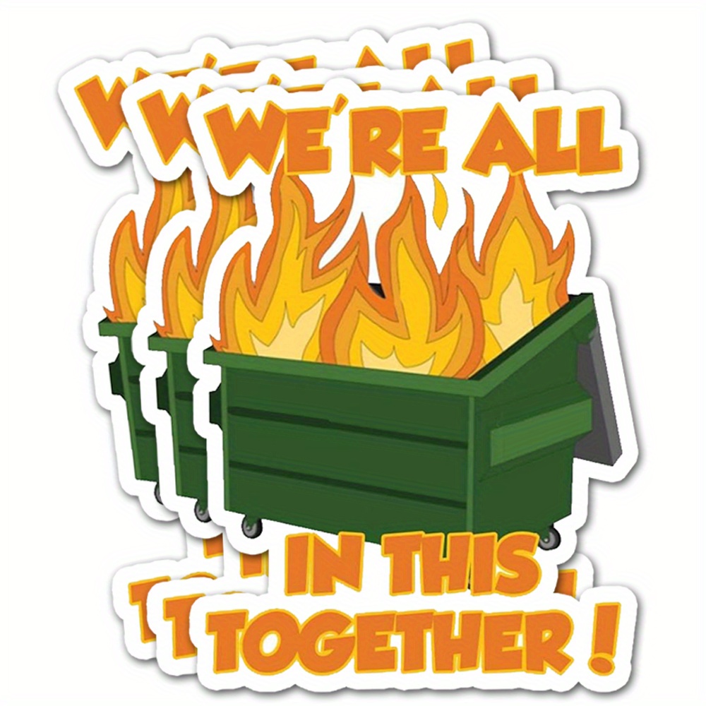 

' This Together' - 3pcs Funny Decals | Durable Vinyl Stickers For Cars, Laptops & More | Waterproof & Uv-resistant