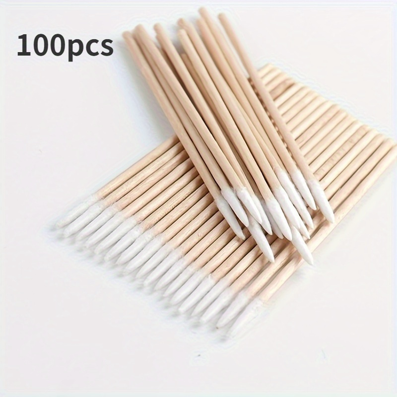 TEMU 100pcs Precision Nail Polish Removal Swab - Portable, Clean Swab Head, Suitable For Manicure And Makeup