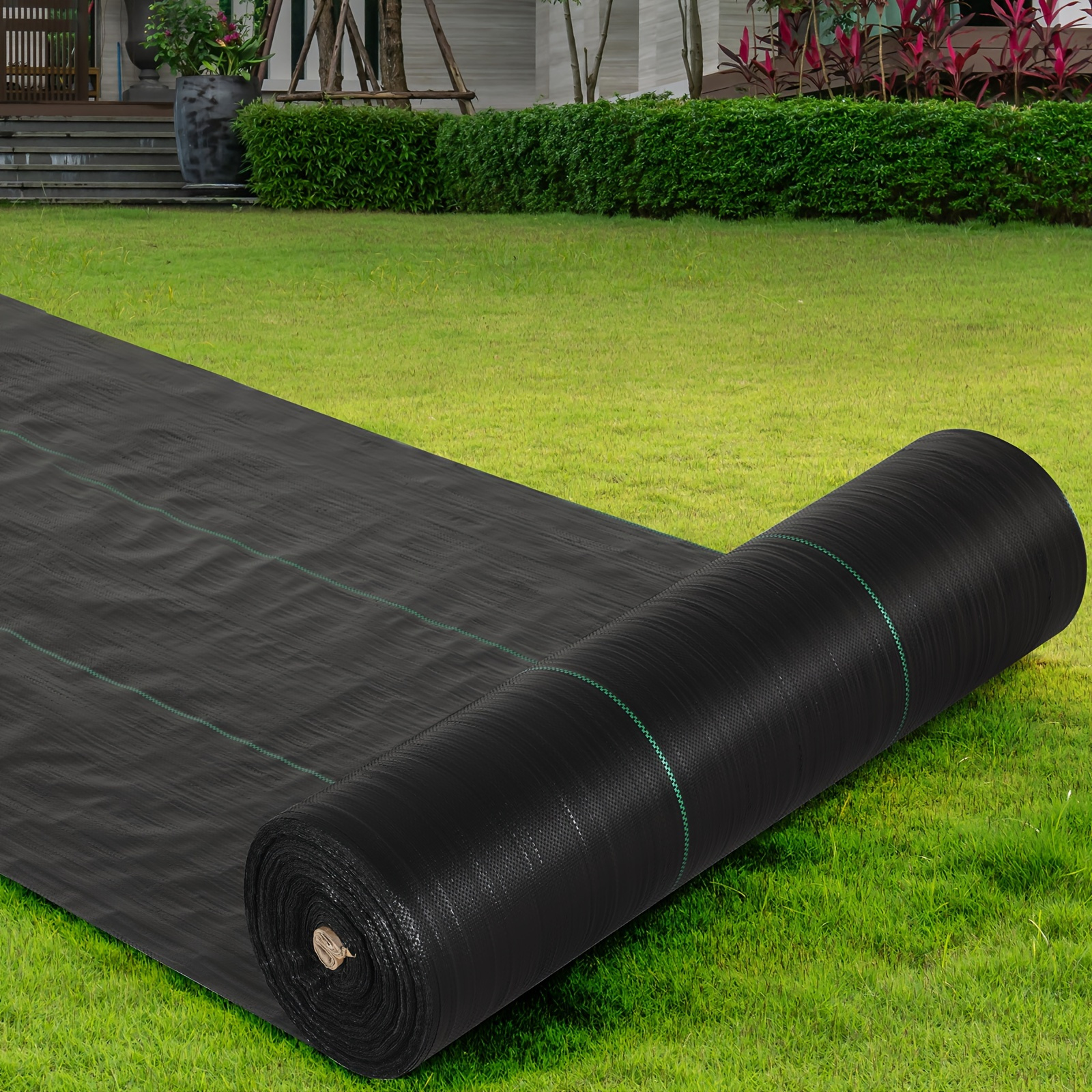 

Heavy-duty Barrier Fabric - Durable Pp Material, Garden & Driveway Control And Soil Stabilization