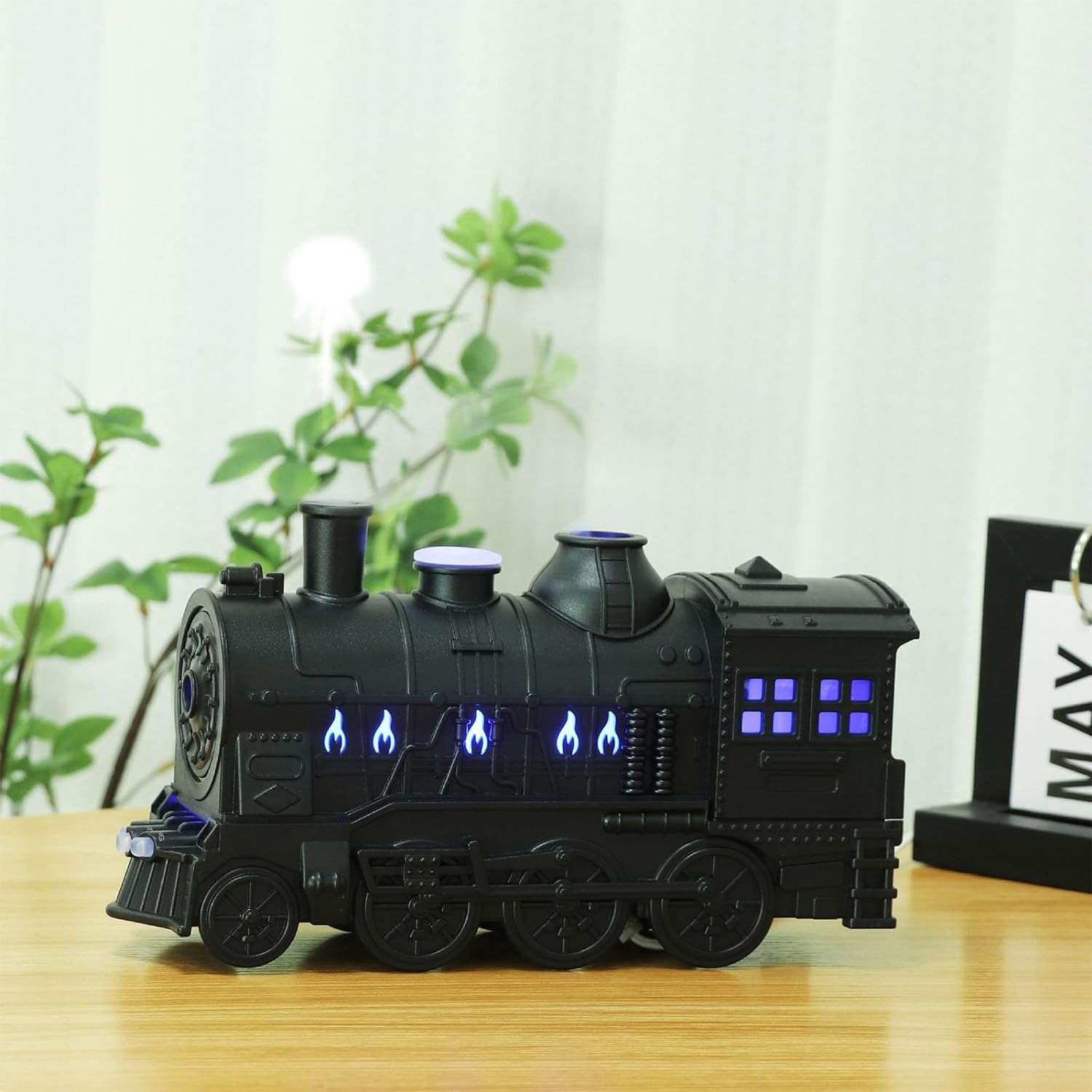 

Train Shape Essential Oil Diffuser Humidifier Train Diffusers For Essential Oils, 2 Lighting Modes, Remote Control, Home Fragrance Aroma Diffuser, 300ml, For Bedroom Office Desktop (us Plug)