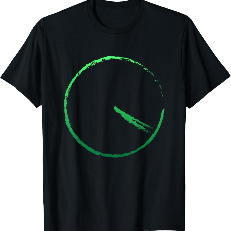 

Subtle 420 T-shirt Minimalistic Green Gradient Clock Print