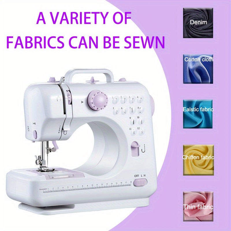 

Portable Electric Sewing Machine With Adjustable , 12-needle Patterns - Ideal For Beginners & Hobbyists, Stainless Steel, Us Plug, 110-130v