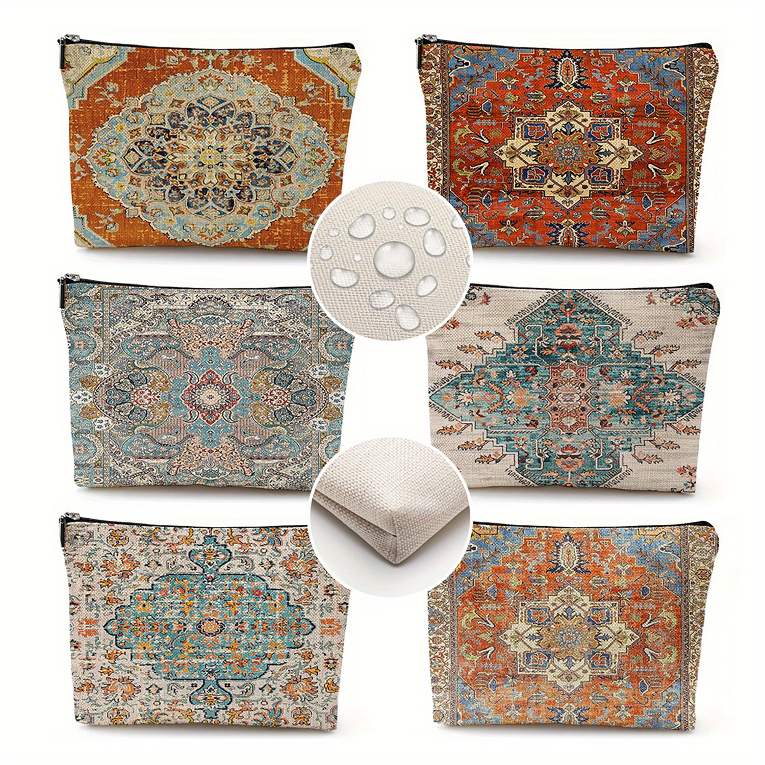 

Makeup Bag - Pattern, Zippered Cosmetic For & Toiletries, For Women And , For