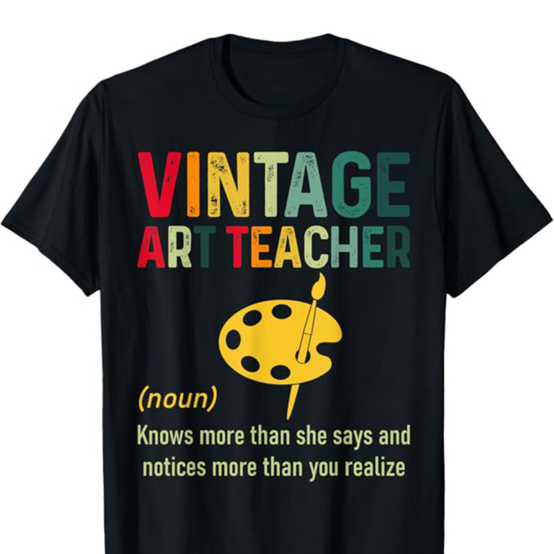 

Art Print, Men's Cotton T-shirt, Art Teacher Graphic Tee Men's Outdoor Clothes, Men's Clothing, Back To School Casual Short Sleeve Crew Neck T-shirt