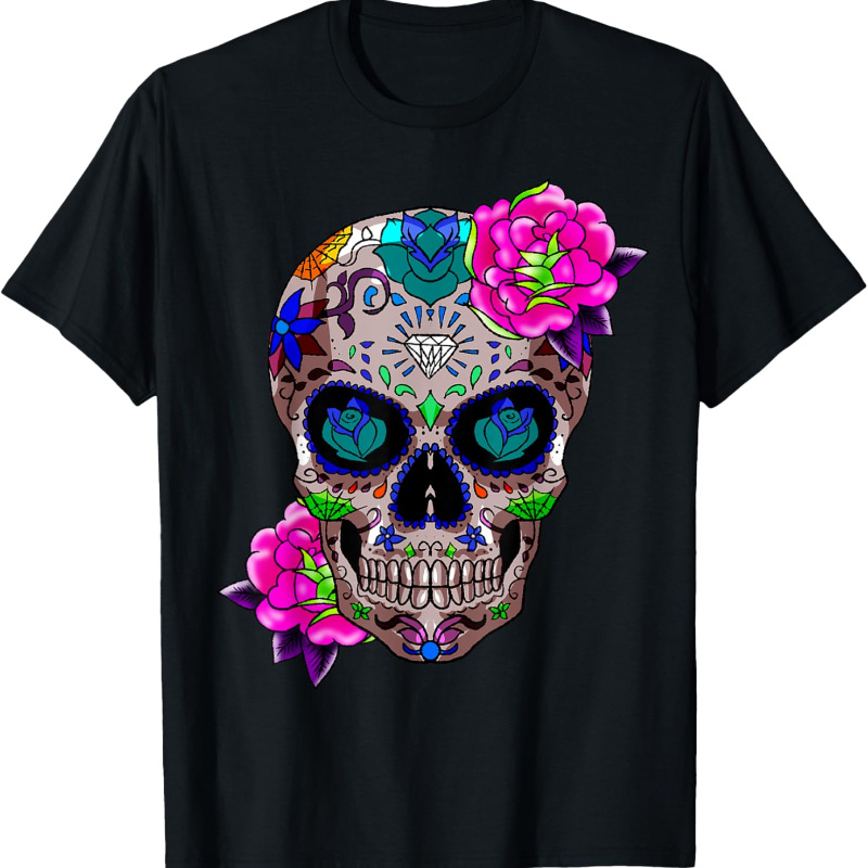 

Sugar Skull Day Of The Dead Cool Skulls Gift Idea T-shirt