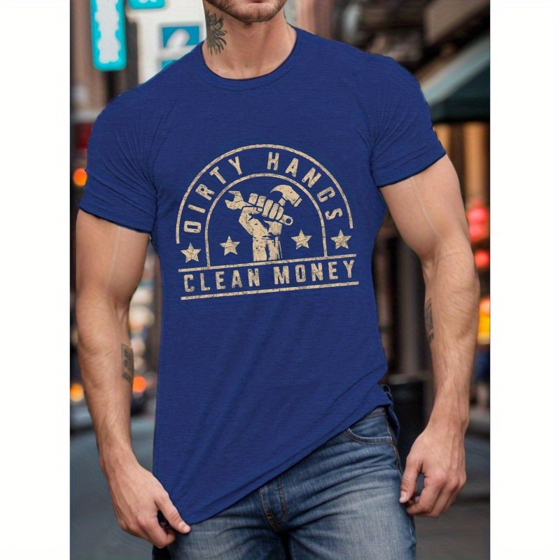 

Graphic Tee For Men - Casual Short Sleeve, Breathable Polyester, Machine Washable - Fashion