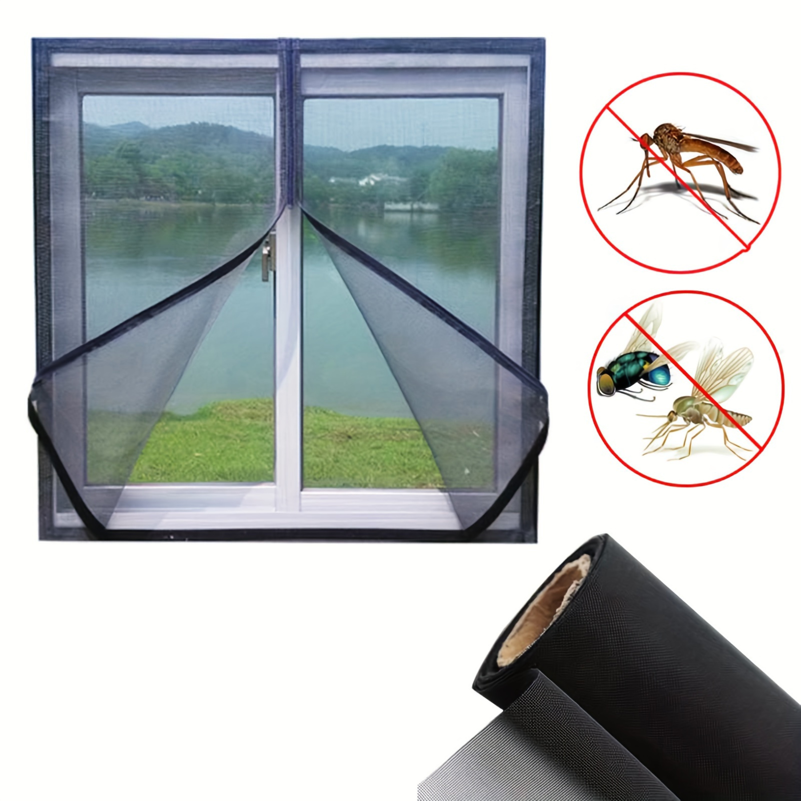 

-install Diy Kit - 51"x59" For & , Fit Adhesive , Insects Out