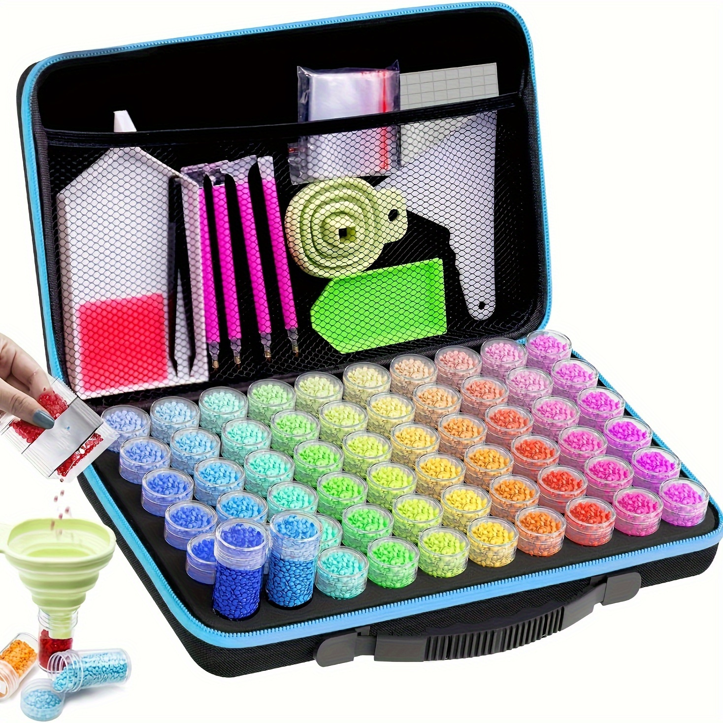 

Complete Diamond Painting Accessory Kit With Storage Container - 30/60/120/240 Slots, Tools & Organizer Bag - Perfect Gift For Diamond Art Enthusiasts Diamond Painting Kits Diamond Art Kits