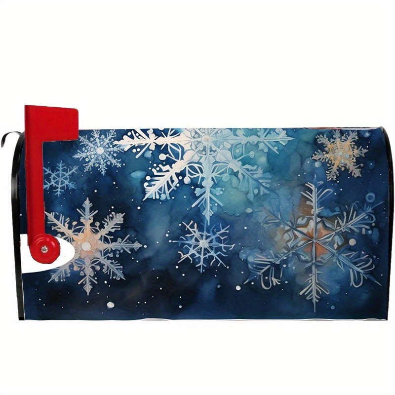 

Winter Magnetic Mailbox Cover - Outdoor Mailbox Wrap With Snow Design, Fits Standard Size Mailboxes - 1pc