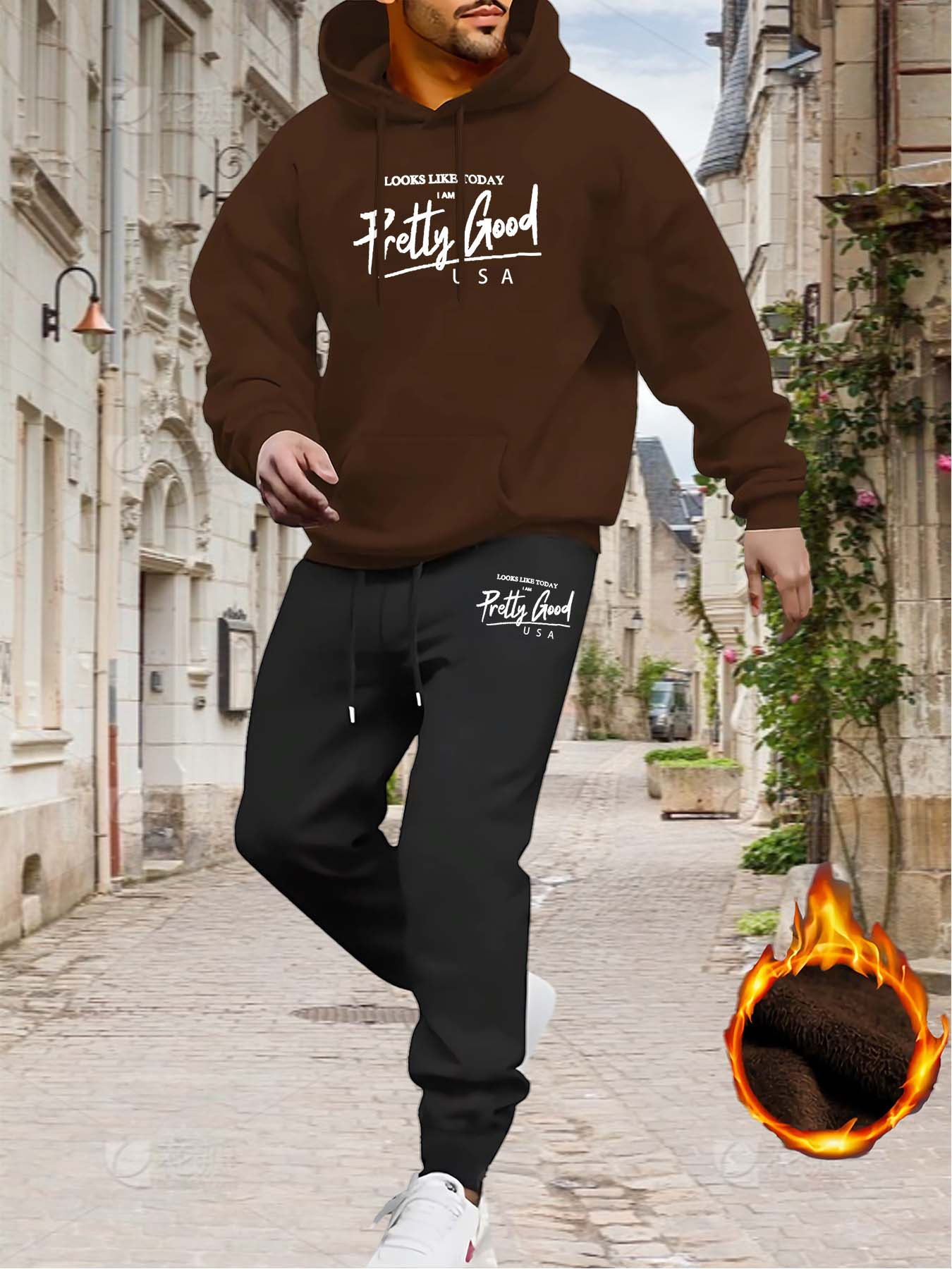 Pantalon Sweat Homme Capuche Marque Ensemble Homme