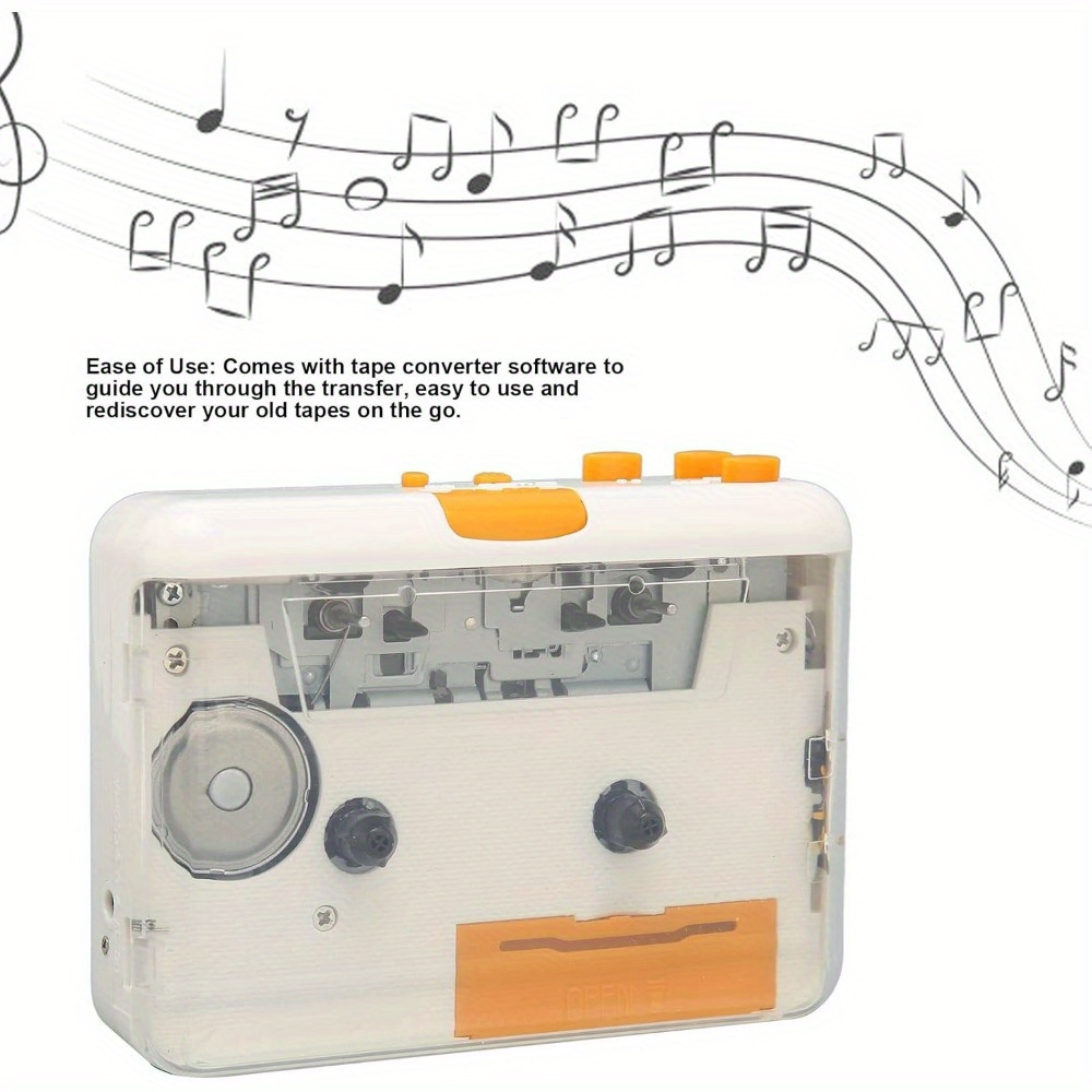 

Usb Cassette Converter Portable Mp3 Music Tape Player With Earphone For Pc