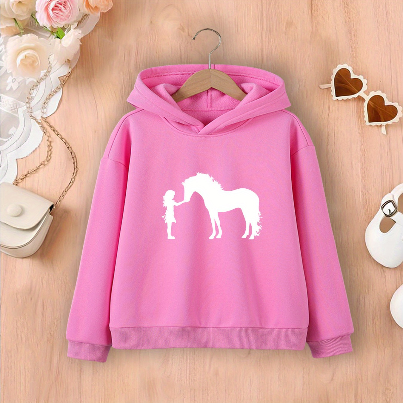 

Kid' Print Fashion Hoodie - 100% Polyester Knit Fabric - Casual Pullover Long Sleeve Hooded Sweatshirt For Ages 12 & Under - Regular Fit - Fall/winter Collection