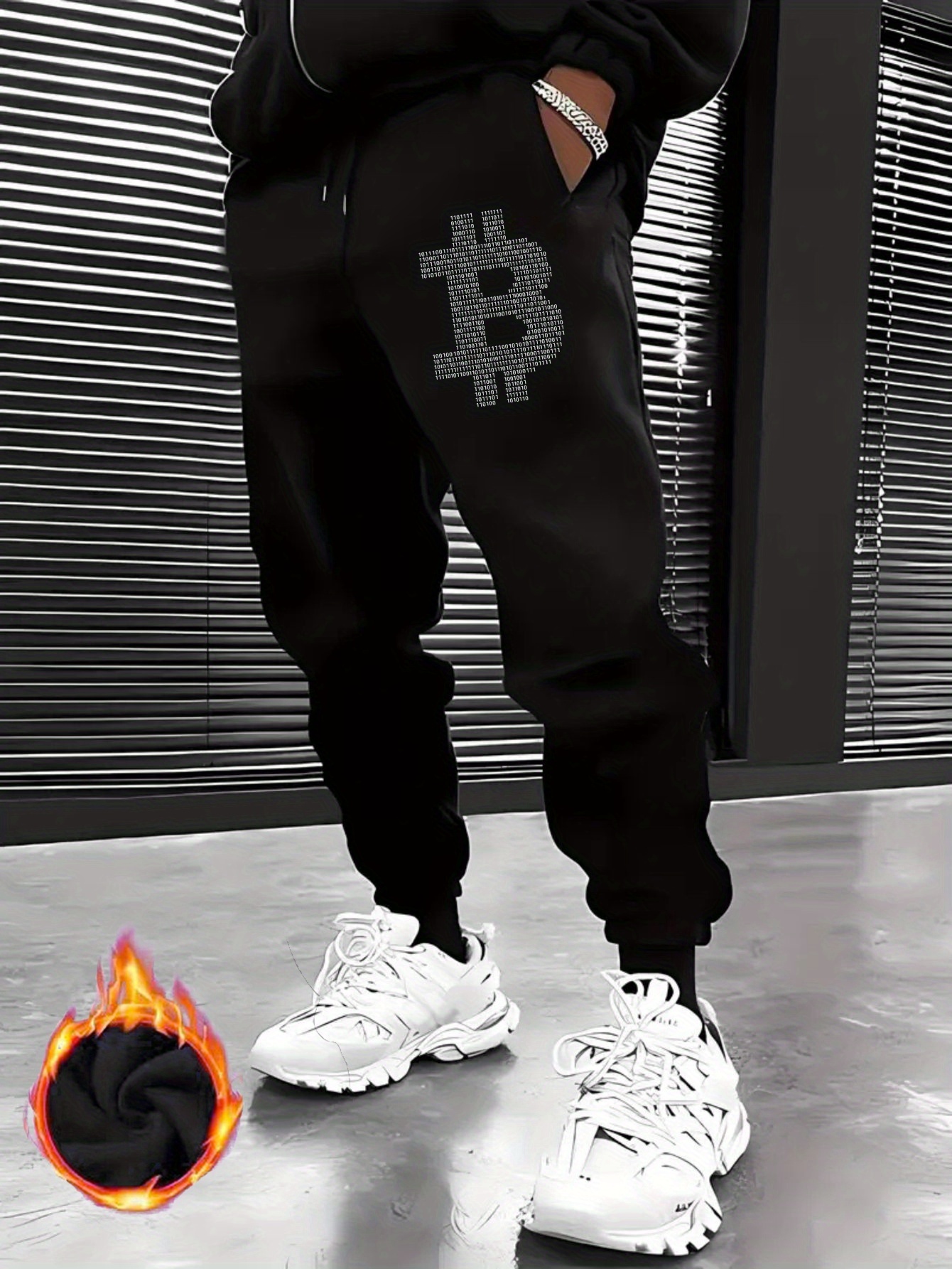 Men's Casual Bitcoin Printed Sweatpants