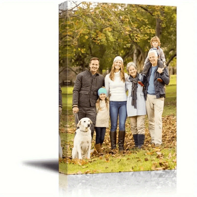 

Personalized Wooden Photo Frame - Wrap Canvas Design, Material, Family Photos, Weddings, And Holiday Decor In Bedroom Or Living Room, Home Decor And Accessories