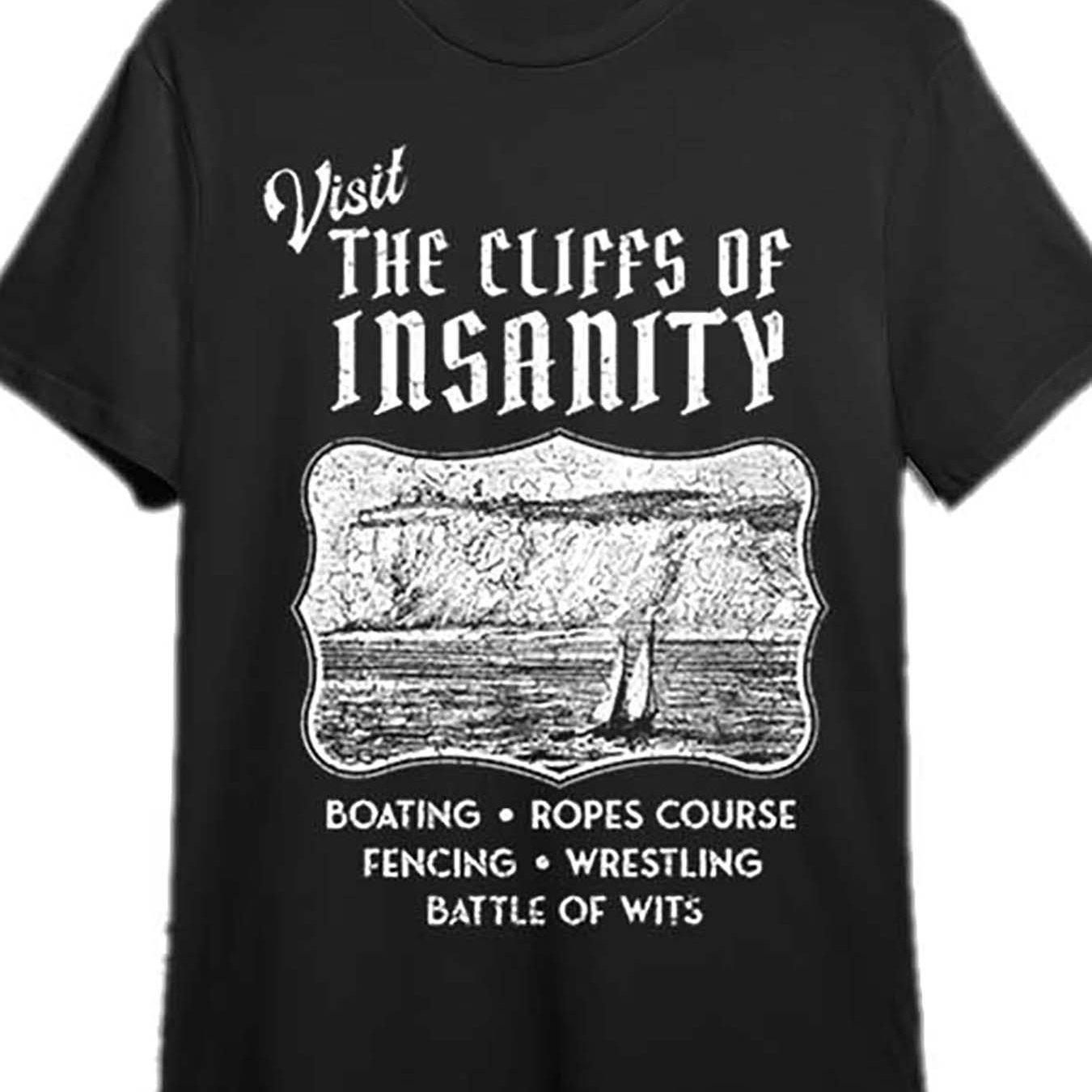 

-crazy Cliff Trip--t-shirt 340388 's Short-sleeved Pattern T-shirt Series, Black Pr