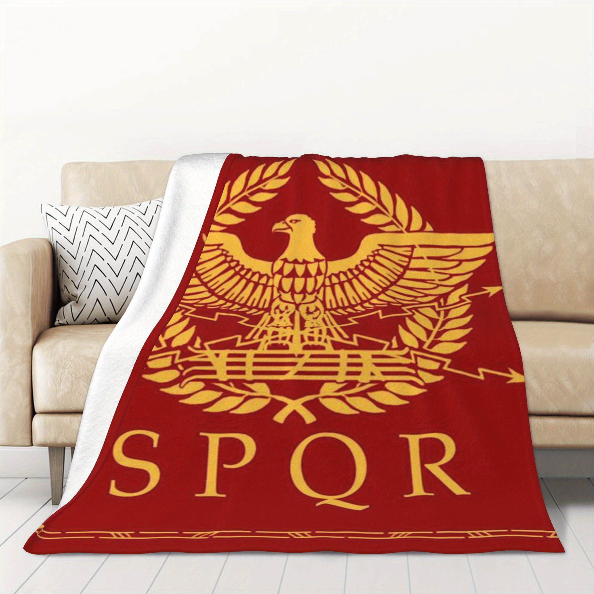 

Roman Empire-inspired Soft Flannel Throw Blanket - Versatile For Home, Office, Car & Camping | Cozy All-season Nap Blanket | Perfect Gift Idea