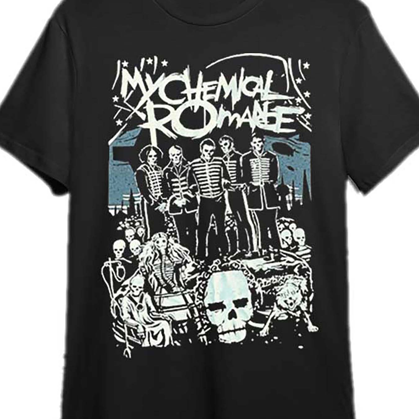 

My Chemical Romantic Shirt 341439 Fun Men's Short Sleeve Pattern T-shirt Series Black Pr