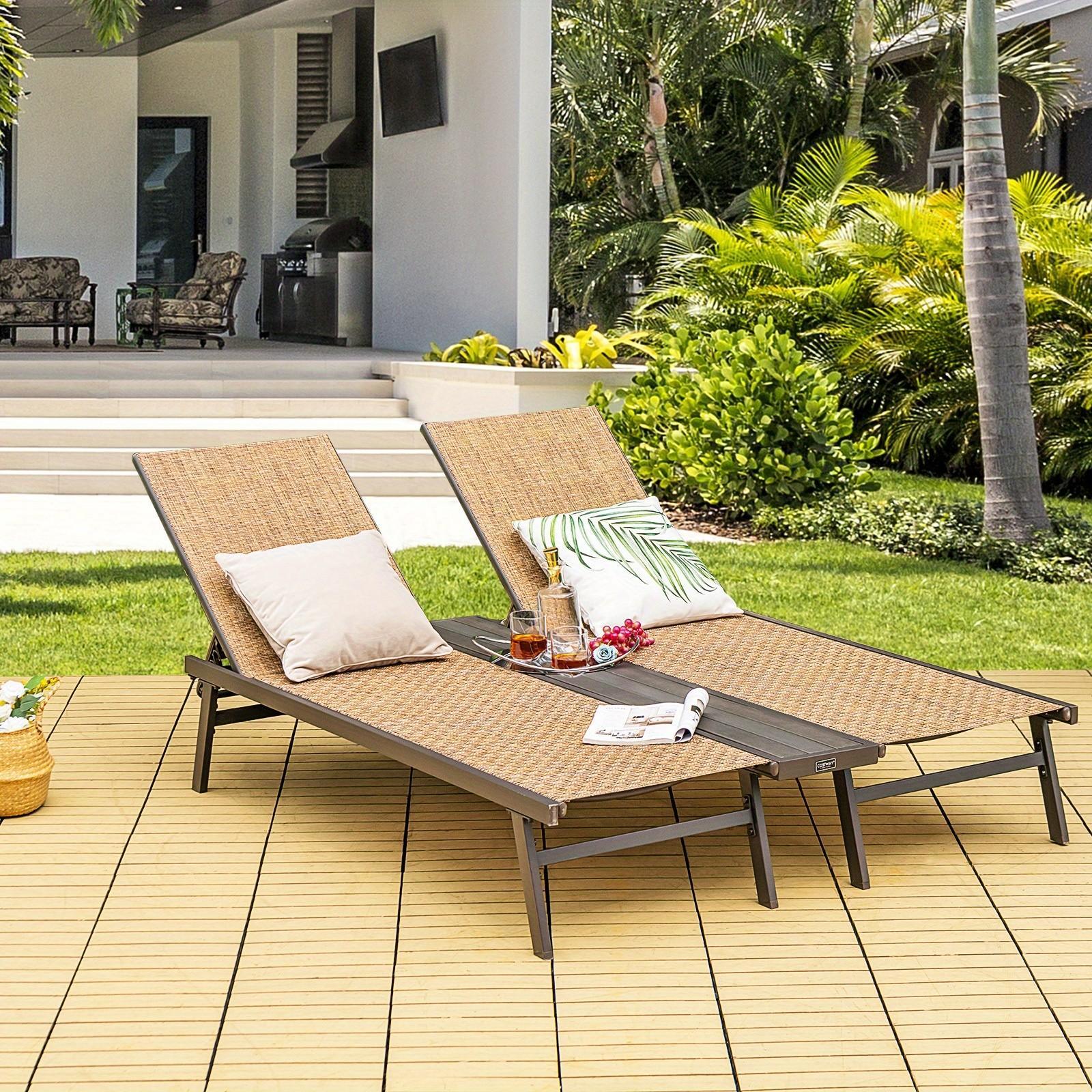 Double Wide Extra Wide Lounge Chair Outdoor Dextrus Outdoor Chaise