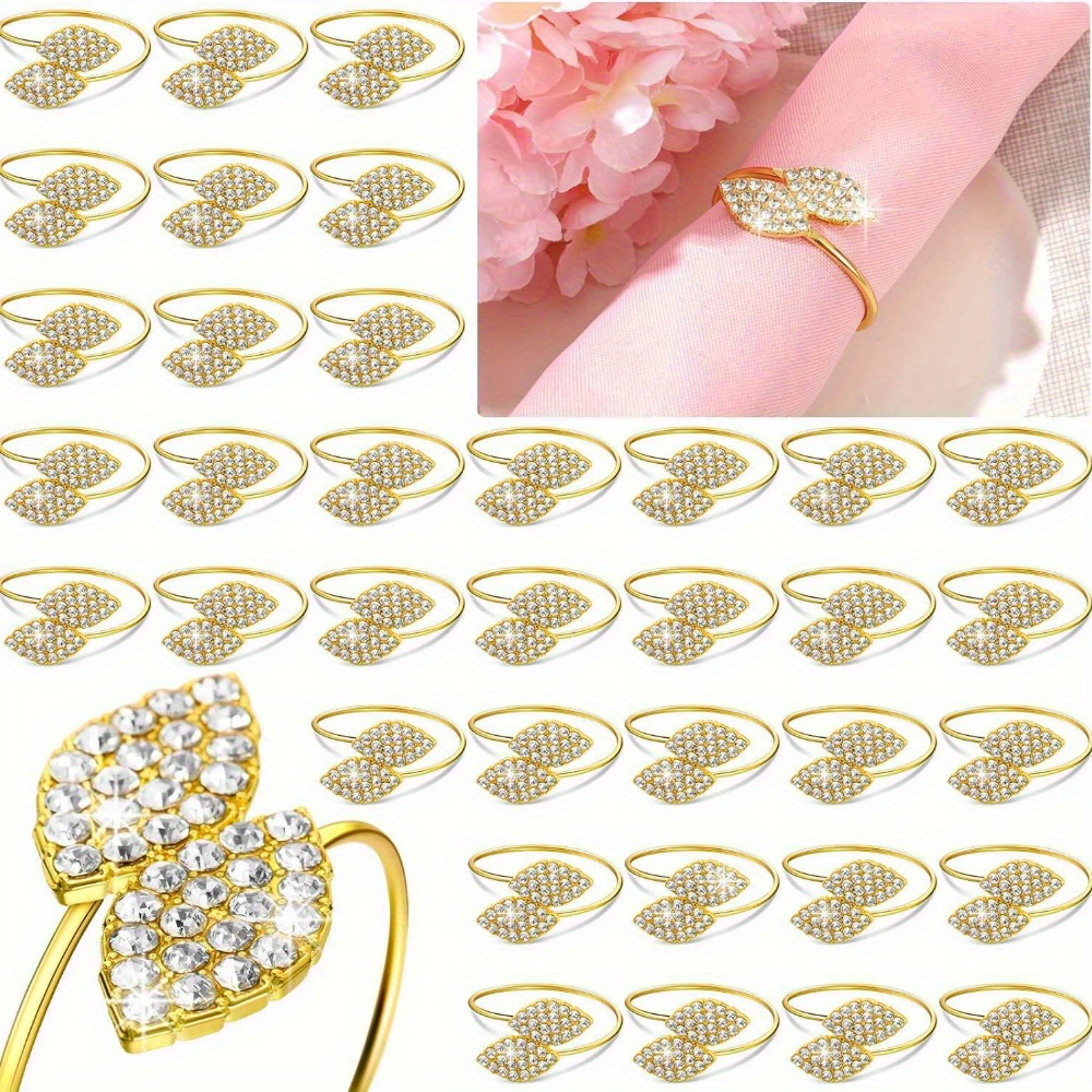 

Elegant 6pcs Rhinestone Napkin Rings Set - Weddings, Banquets &