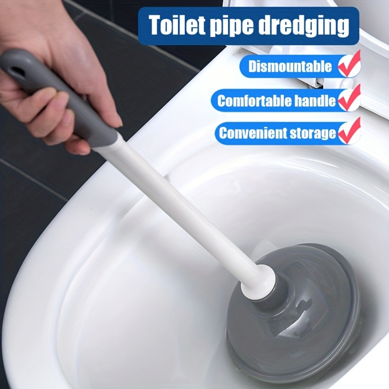 

1pc High Pressure Rubber Toilet Plunger - Thrust Clog Remover For Bathroom, Kitchen Sink, Shower, Tub - , Bathroom Accessory