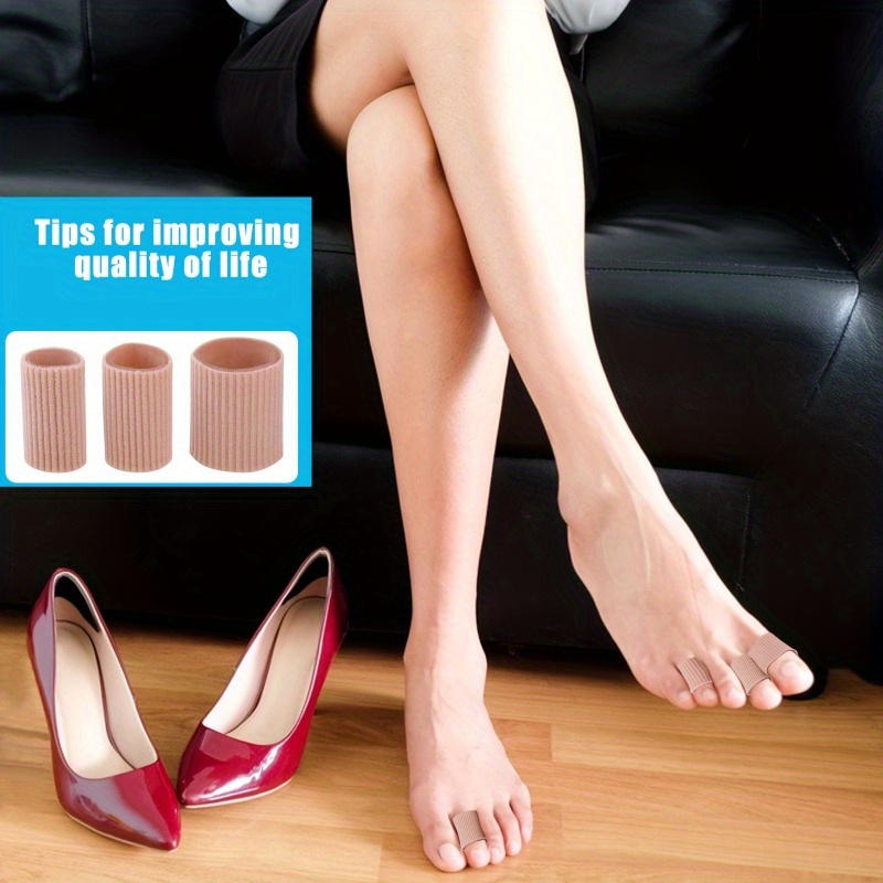 4pcs Fiber Fabric Toe Cover, Toe Separator