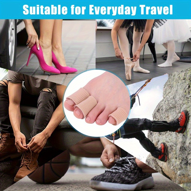 4pcs Fiber Fabric Toe Cover, Toe Separator