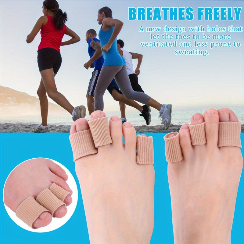 4pcs Fiber Fabric Toe Cover, Toe Separator
