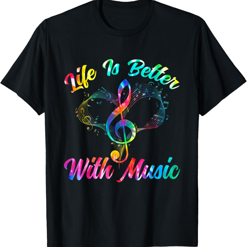 

With Tie Dye Musician T-shirt