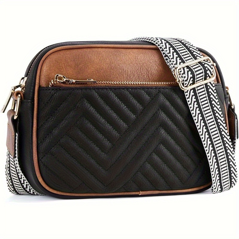 

[] Stylish Women's Mini Crossbody Bag - Quilted Purse With Adjustable Wide Strap, Zip Closure For Daily & Travel, Small Crossbody Bag