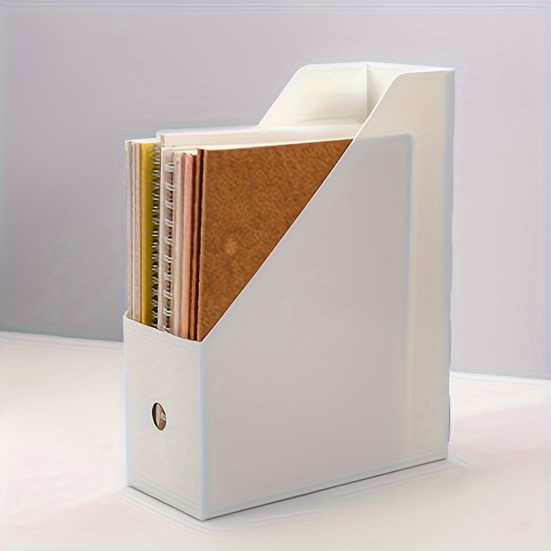 

Desk Organizer - Plastic Book Stand & File Holder For Office Supplies And Stationery