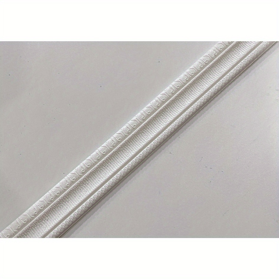 Self-adhesive Waterproof Wall Trim Strip - Thickened Pvc, Easy Apply For Baseboards, Door Frames & More - Home Decor Accent