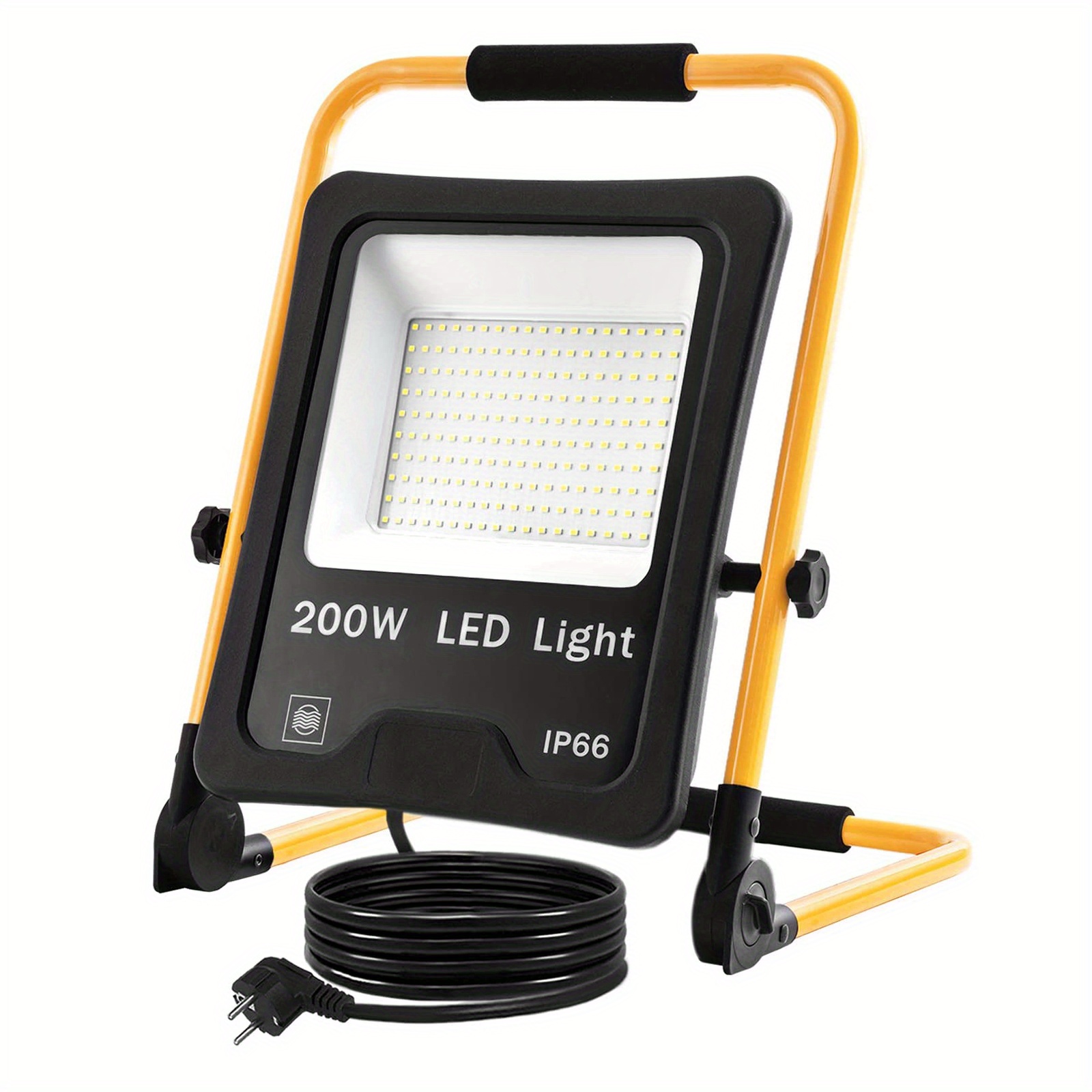 TEMU Led Construction Spotlight 200w Work Light Construction Spotlight Construction Lamp Work Light Power Cable Floodlight Floodlight Spotlight Light