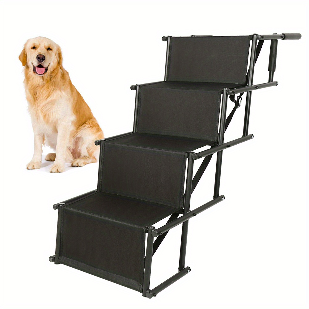 TEMU Dog Ramp For Large Off-road Vehicles, , Trunk Ramp Climb Assist, For High Beds, Sedans And Suvs, Black