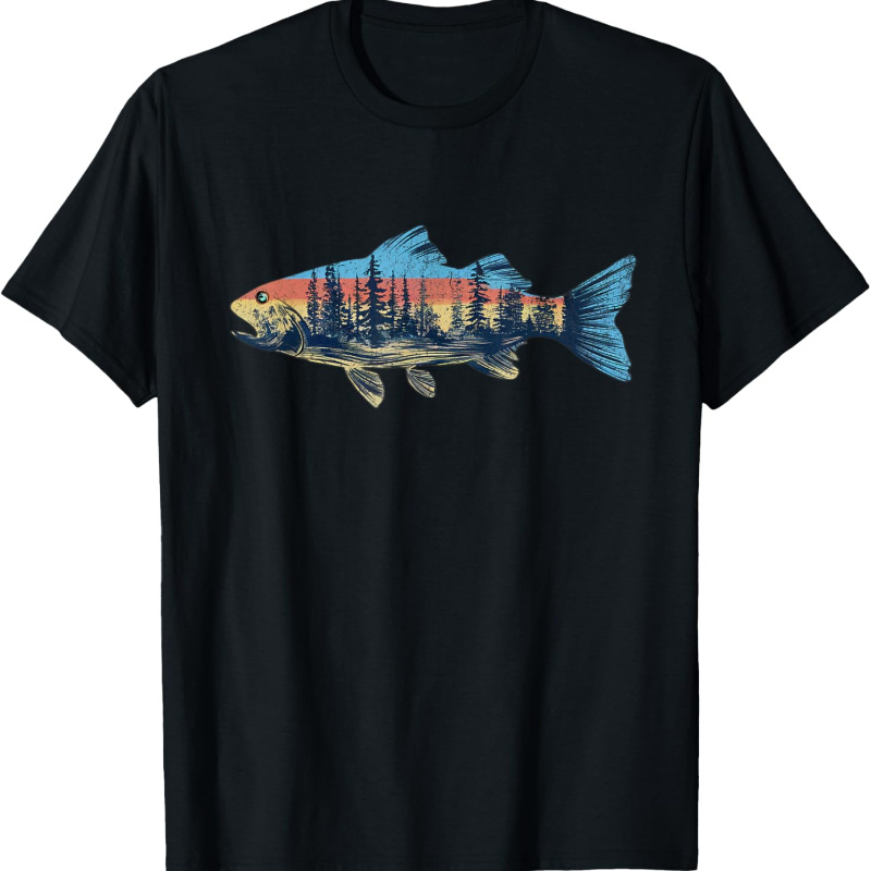 

Trout Fly Fishing Nature Outdoor Fisherman Wildlife Salmon T-shirt