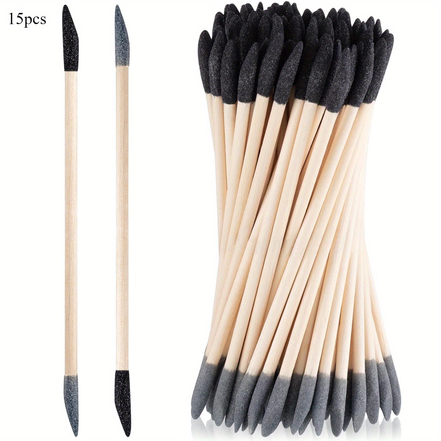 

15pcs Wooden Sanding Rods - Dual-tip Design, 120/280 Grit, 5.4 X 0.3 Inches, & Comfortable For Fine Detailing & Polishing, Ideal For Woodworking & Plastic Model Hobbyists, Material