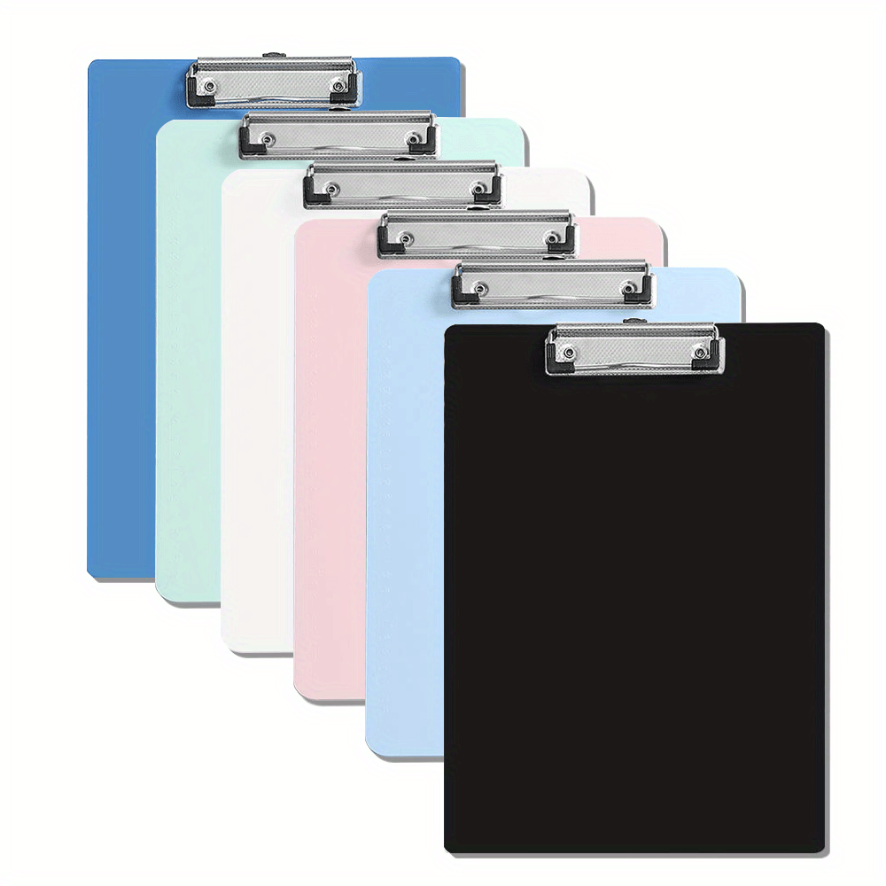 

6-pack A4 Letter Size Clipboards With Low Profile Clip, Pp Material, Hangable Design For Office, Hospital, & School Use