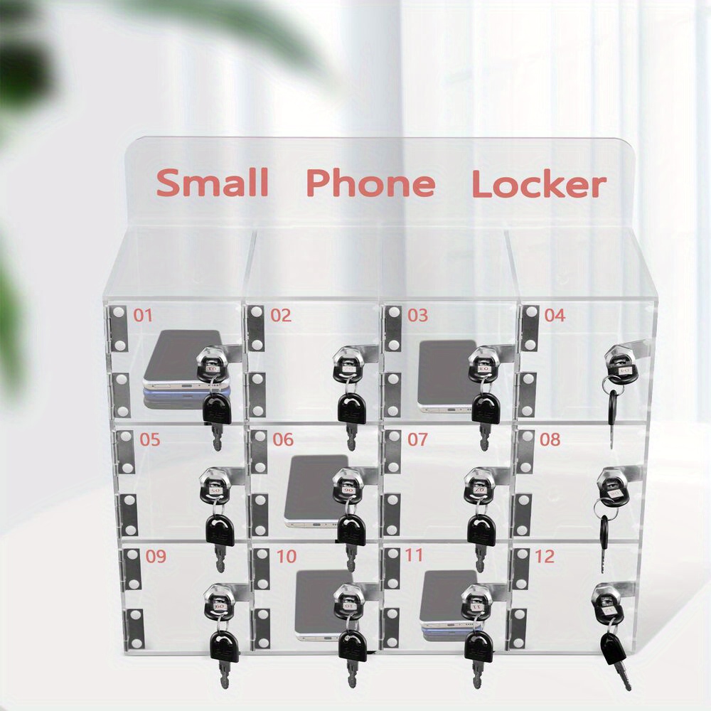 Cell Phone Locker Box Acrylic Cell Phone Storage Cabinet - Want It All