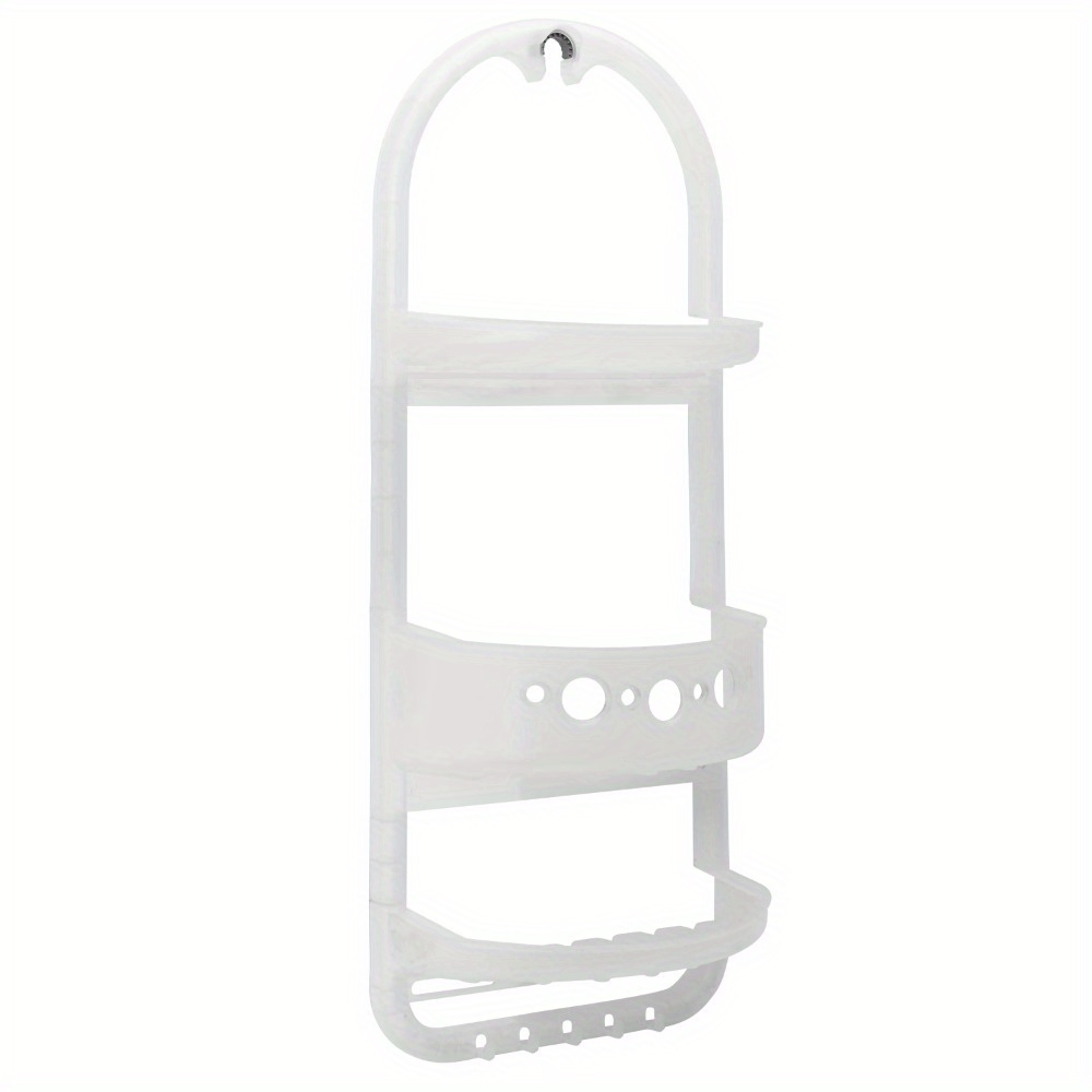 

Large Shower Caddy, 2 Shelves, 1 Deep Basket, Heavy Duty Plastic, Matte Finish, Rust Resistant And Easy To Clean