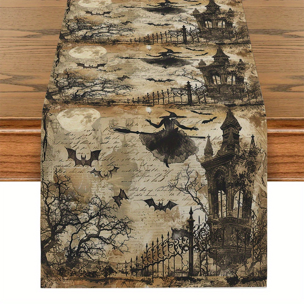 

Halloween , & Bat Table - Polyester, Rectangular & Dining Decor For And