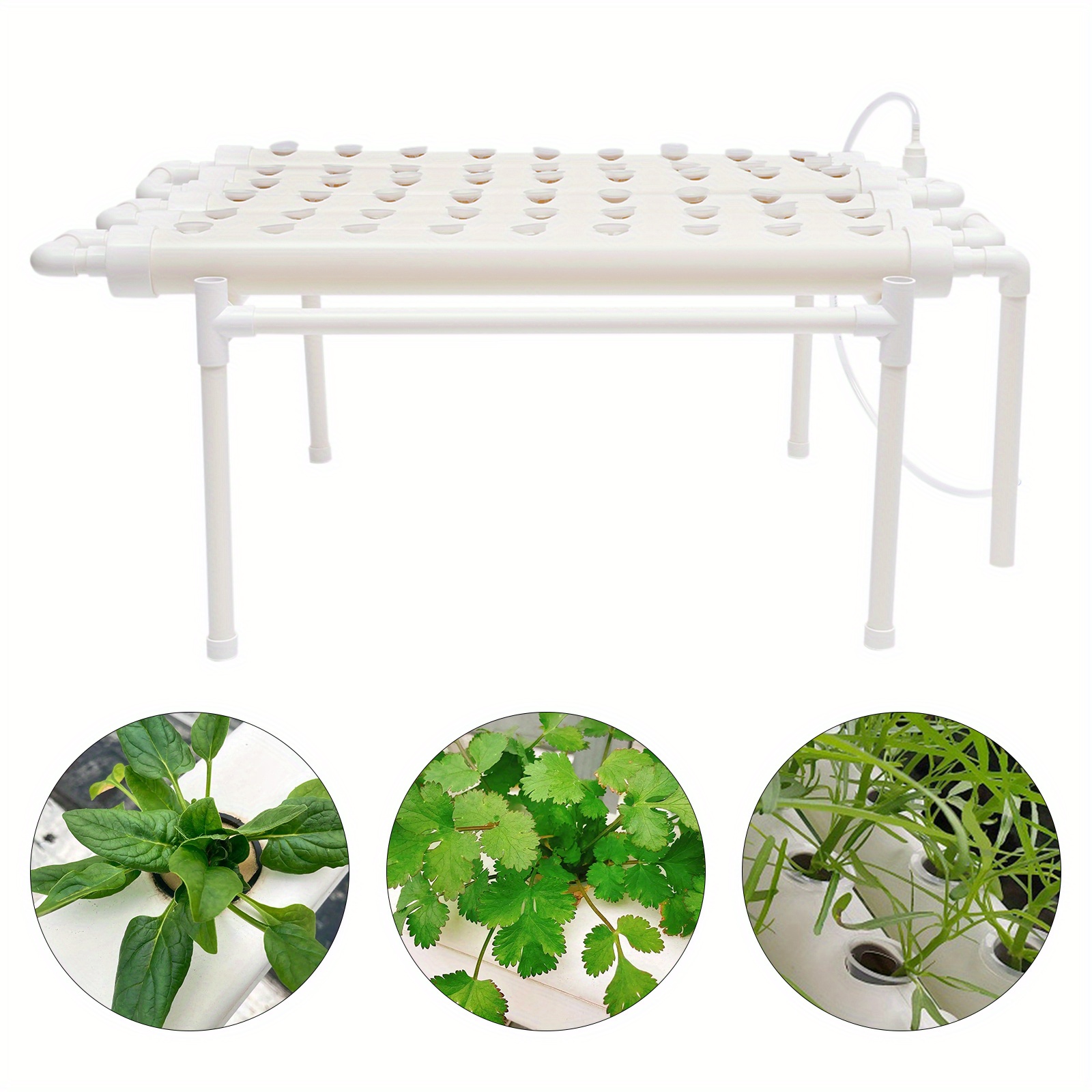 

54 trous 6 tubes système de hydroponique 'irrigation pour la croissance des plantes plateau sol à 54 trous unique adapté balcon cour bricolage