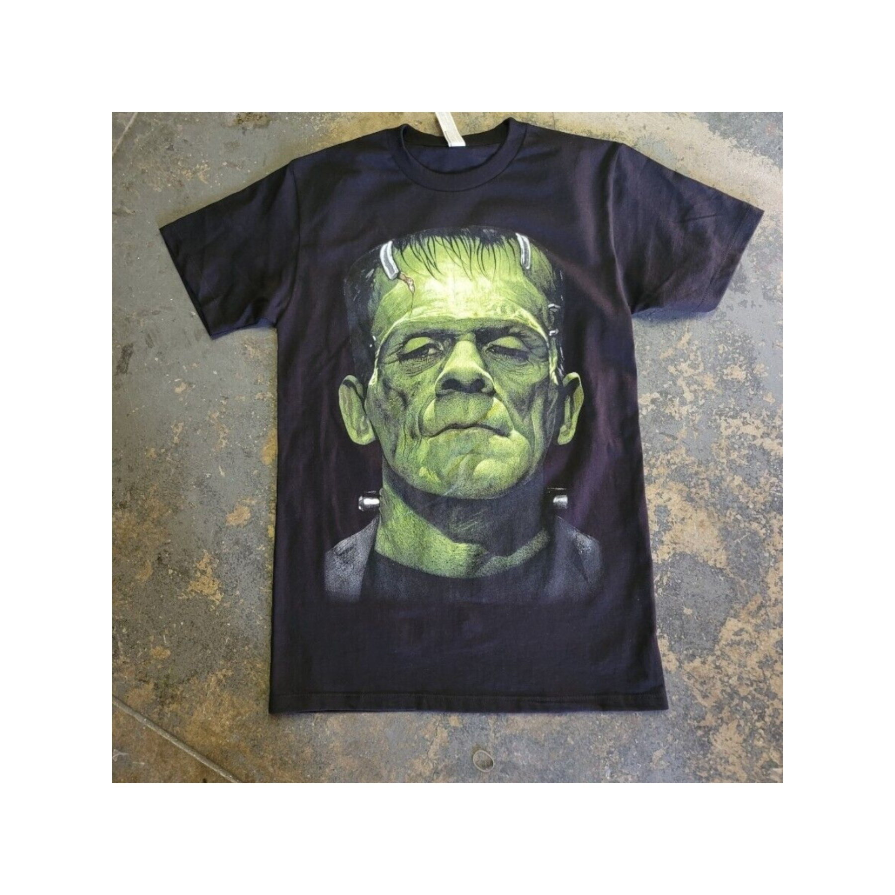 

New Frankenstein Green Face T-shirt-us Heat Mark