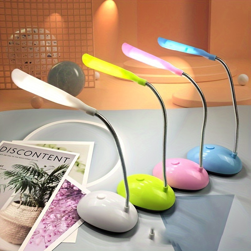 

Lampe de Bureau LED Flexible à 4 Couleurs avec Tactile, Technologie de Protection des Yeux pour la Lecture et l'Étude, Rechargeable par USB, Design Portable